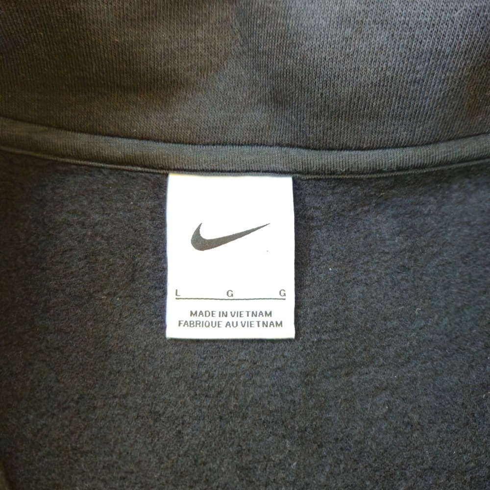 Nike Quarter Zip Pullover L Black Apothic Wine Logo Fleece Gorpcore Athleisure - Picture 4 of 10